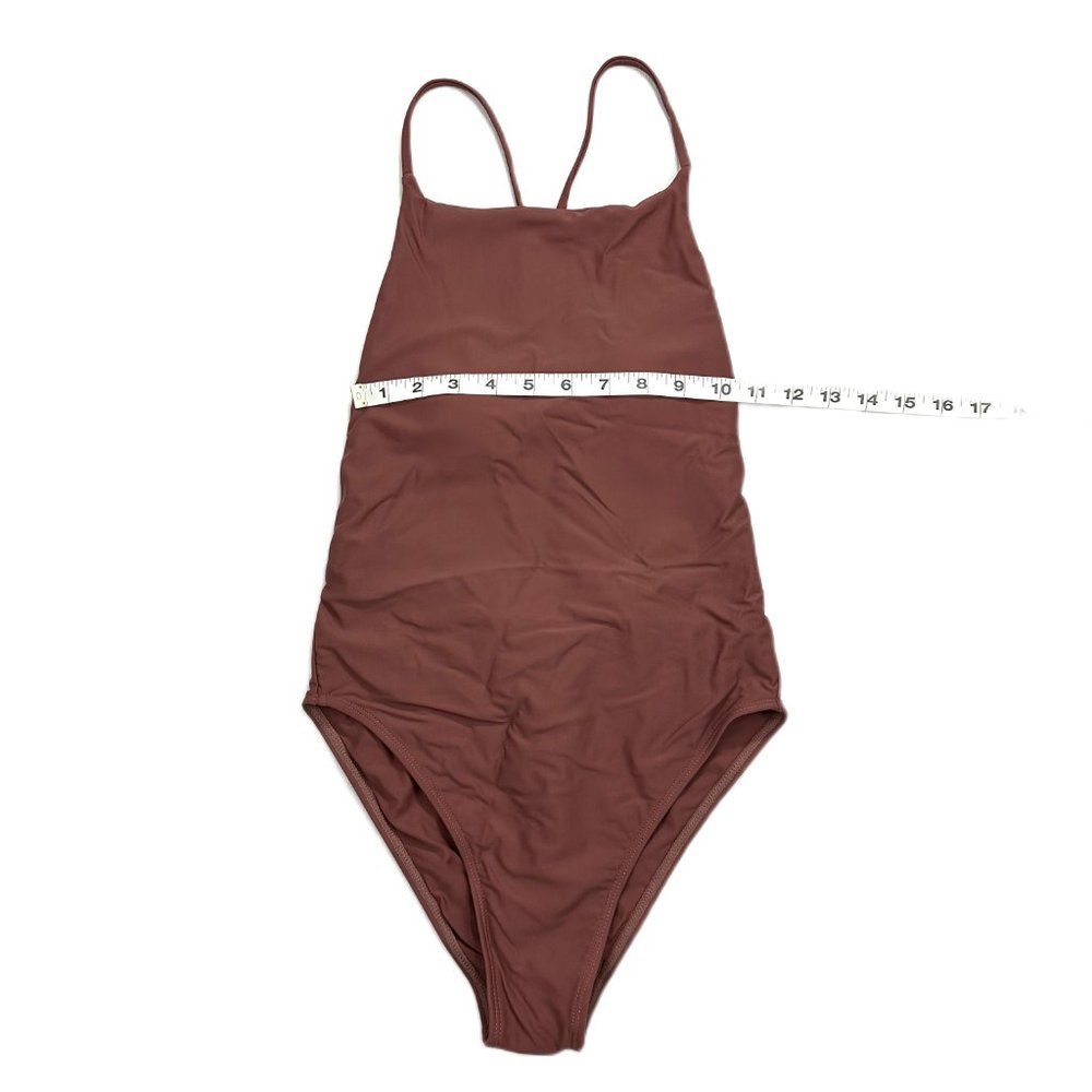 Women’s Open Back Tied Brown Leotard, Size M - Picture 5 of 9